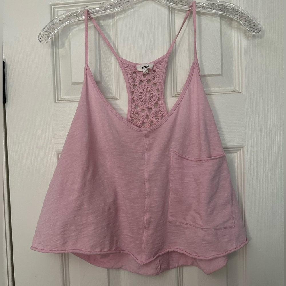 Aerie tank with crochet details on the back